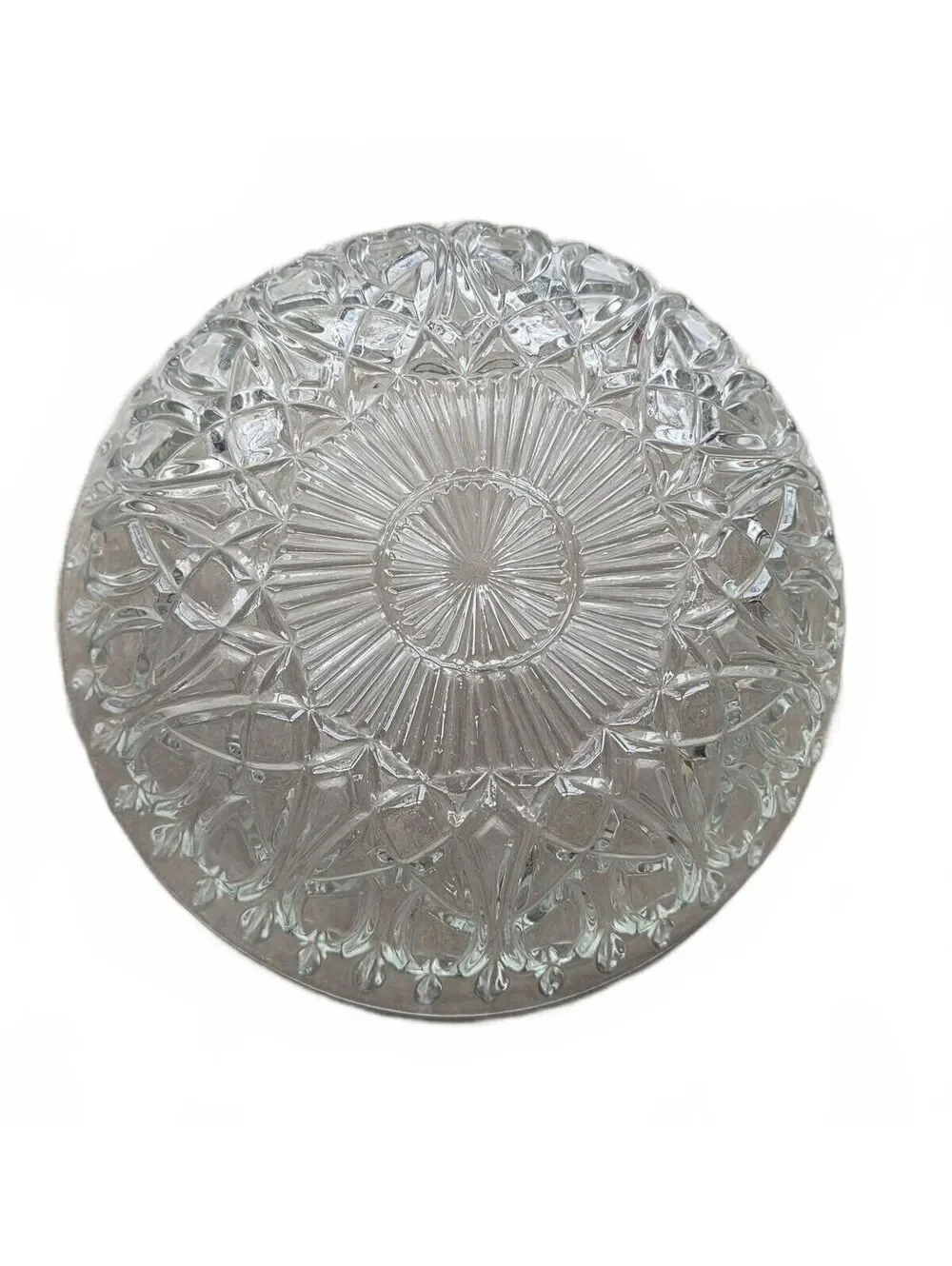 Vintage Pasari Crystal Indonesia Pretzel Glass Serving Bowl